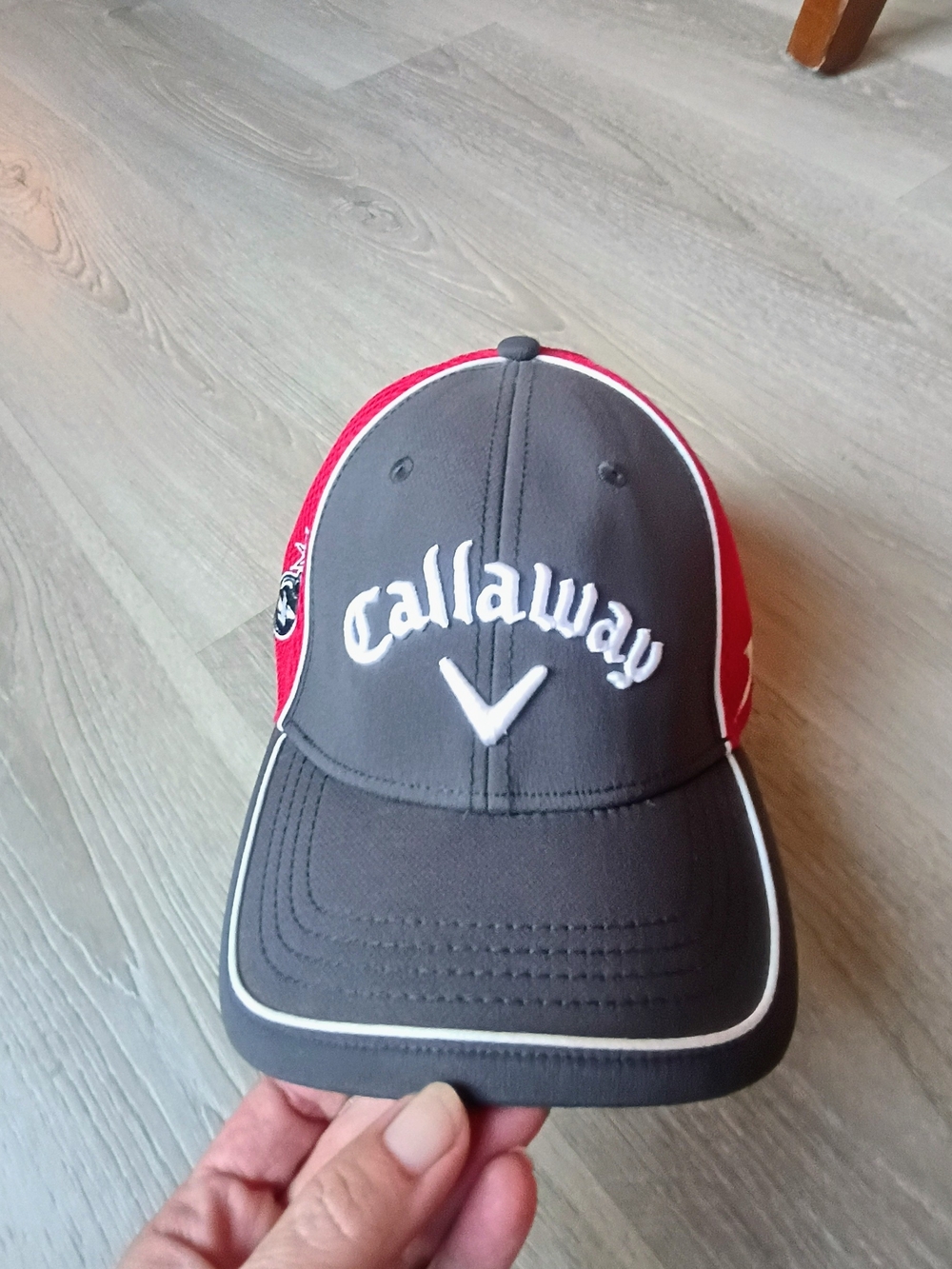 Callaway Tour Authentic Golf Hat L Red Gray Mesh Odyssey XR Performance Cap